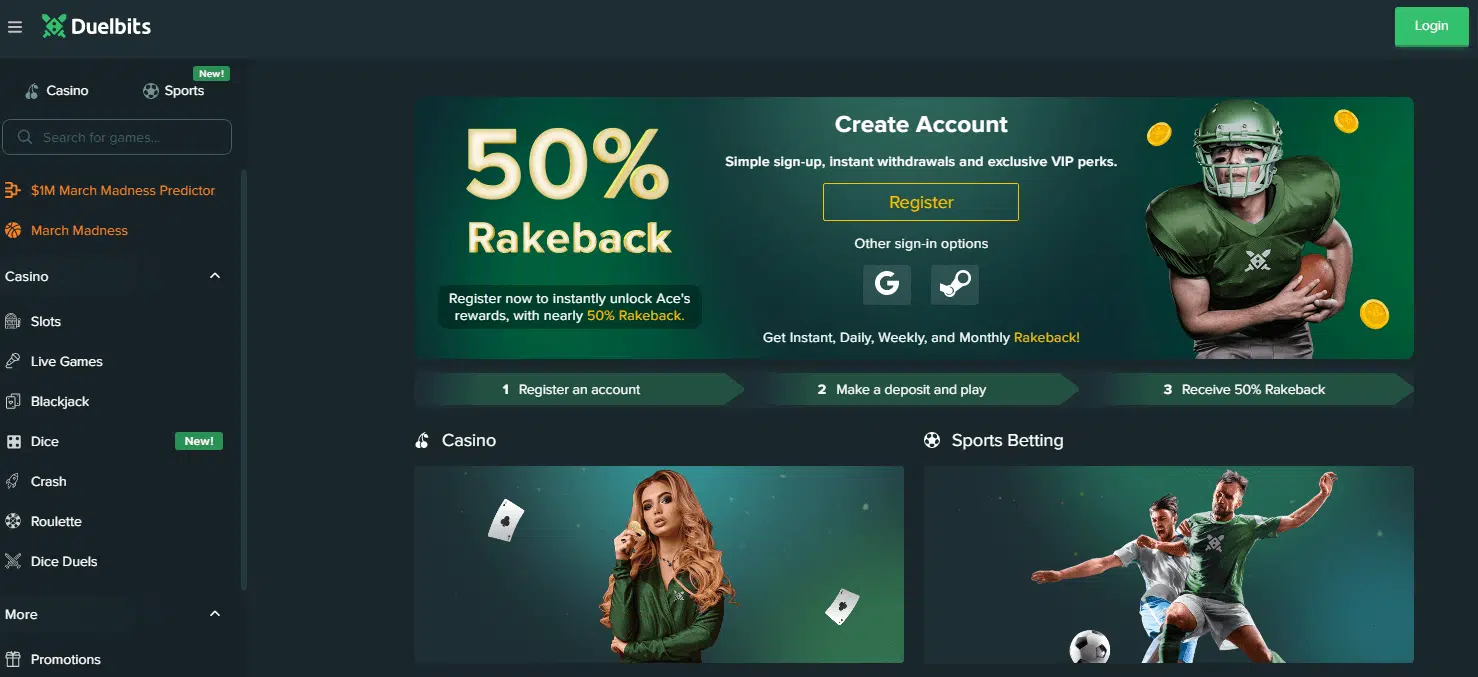 Duelbits Platform Interface